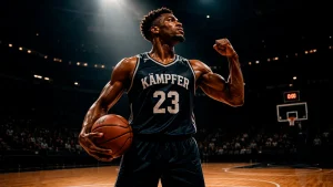 Bild eines selbstbewussten Basketballspielers